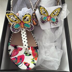 Betsey Johnson Multicolor Butterfly Sandals